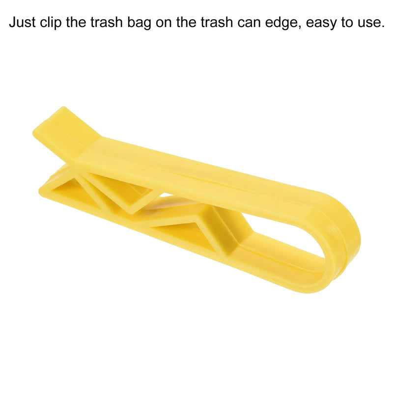 MECCANIXITY Garbage Bin Clip Kitchen Trash Can Waste Basket Garbage Bin Clamp Non-Slip Clip Clamp Yellow, Pack of 12 - NewNest Australia