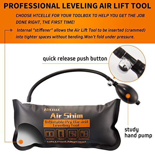 Air Wedge Bag, HTCELLE 3 Piece Strong Commercial Grade air bag Pump Professional Leveling Kit Alignment Tool Inflatable Shim Bag for a Variety of Jobs, Sizes-Small/Medium/Large - NewNest Australia