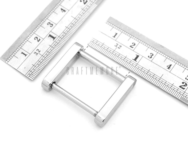 CRAFTMEMORE Rectangle Screw Rings Buckle Strap Connector Rectangular Shackle Screw Purse Bag Loop 4pcs (1 Inch, Gold) 1 Inch - NewNest Australia