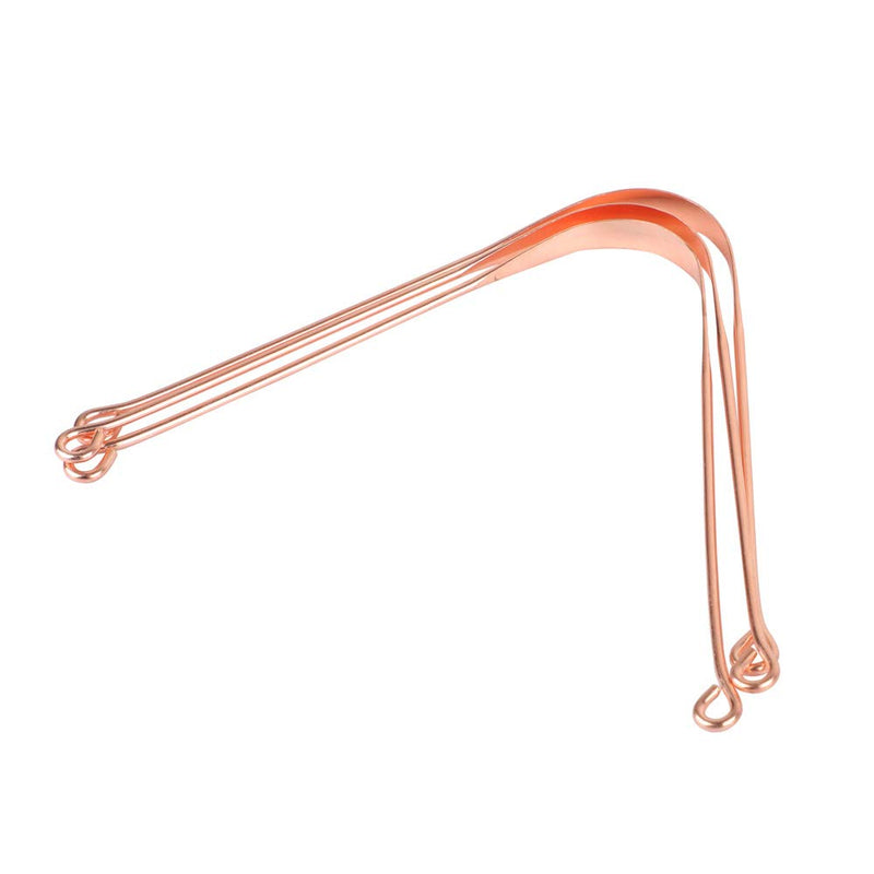 HealthAndYoga(TM) Copper Tongue Cleaners - Relief from Bad Breath - Oral Hygiene (Set of 3) Set of 3 - NewNest Australia