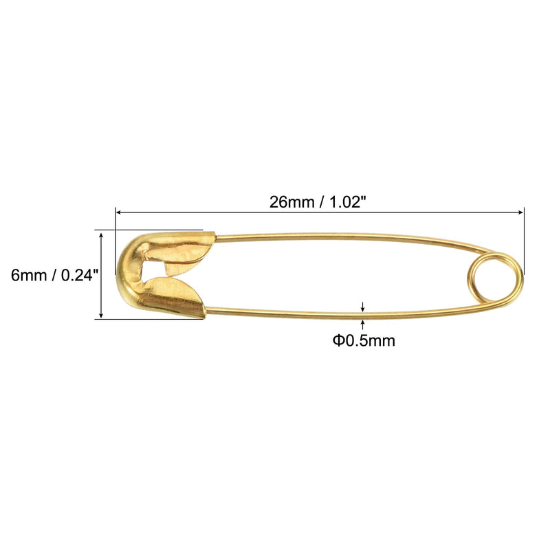 MECCANIXITY Safety Pins 1 Inch Metal Sewing Pins with Box for Office Home Gold Tone 240 Count - NewNest Australia
