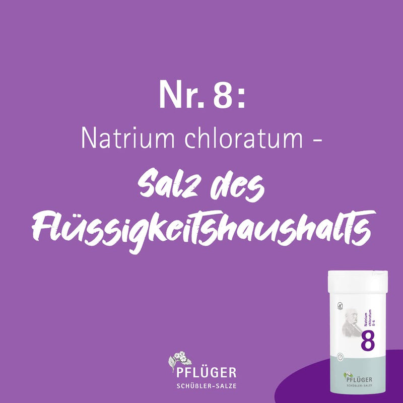 PFLÜGER Schüßler Salts No. 8 Sodium chloratum D6 - 400 tablets - The salt for fluid balance - lactose-free - NewNest Australia