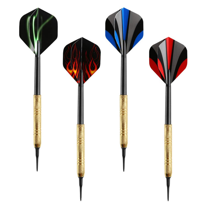 Accmor 12 Pcs Darts Plastic Tip, Soft Tip Darts Set, 14g Plastic Tipped Dart, Attach Extra 36 Black 2BA Replacement Tips, Soft Tip Darts for Electronic/Plastic Dartboard Red ,Blue, Green-Classic - NewNest Australia