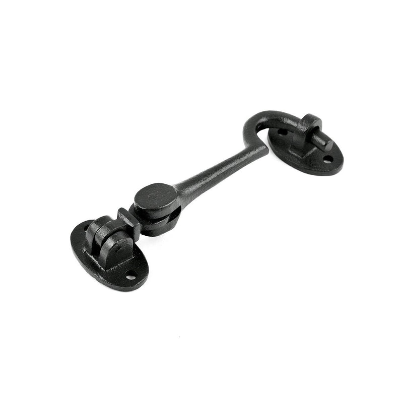 NewNest Australia - Renovator's Supply Cast Iron Cabin Hook Eye Bolt Latch Catch for Doors Gates Door 4 Inch Length Reversible Vintage Rustic Design Pack of 1 