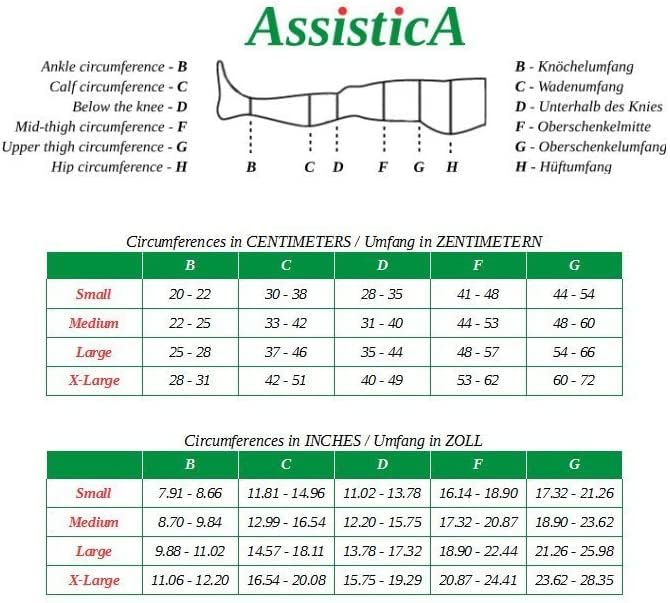 23-32 Mmhg Assistica Medical Compression Stockings, Class 2, Replacement Stockings/Alternative To Orthopedic Stockings From The Medical Shop, Knee Socks With Lace (158-170 Cm/Medium, Beige) - NewNest Australia