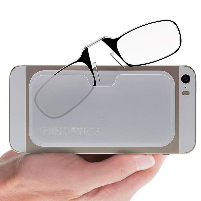 ThinOptics Reading Glasses 1.00 Black Frames With Universal Compact Case - Compact Foldable Reading Glasses 1.00 Strength With Flex-Fit Technology +1.0 - NewNest Australia