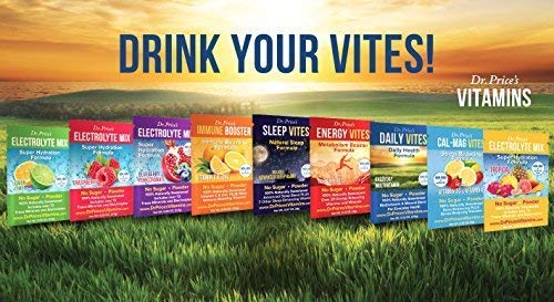 Dr. Price's Vitamins Electrolyte Mix Supplement Powder, 72 Trace Minerals, Potassium, Sodium, Electrolyte Replacement Keto Drink | Blueberry-Pomegranate 30 Packets | No Sugar, Keto, Vegan, Non-GMO - NewNest Australia