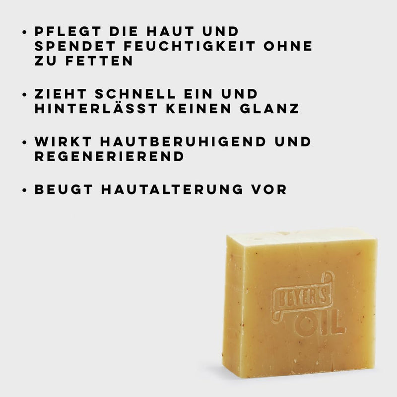 Beyer's Oil Beard Soap Verbena 85g - Handmade in Bavaria - 100% natural - With real verbena leaves - Nourishes the skin, makes the beard soft and smooth - NewNest Australia