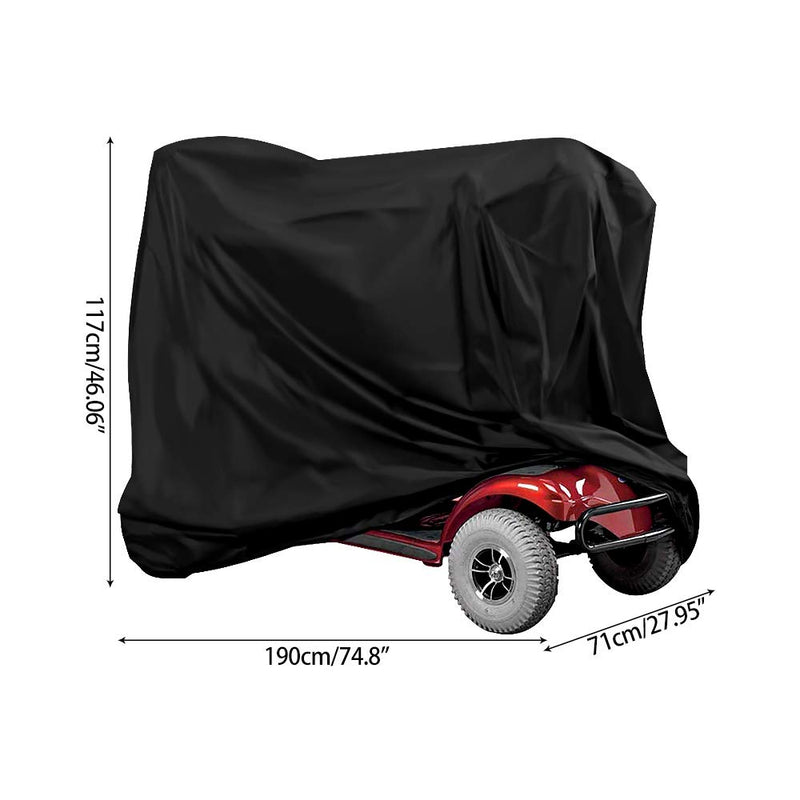 Mobility Scooter Cover, 190D Oxford Heavy Duty Waterproof Wheelchair Storage Cover with Storage Bag All-Weather Outdoor Protection Cover for Most Mobility Scooter (170x61x117cm) 170x61x117cm - NewNest Australia