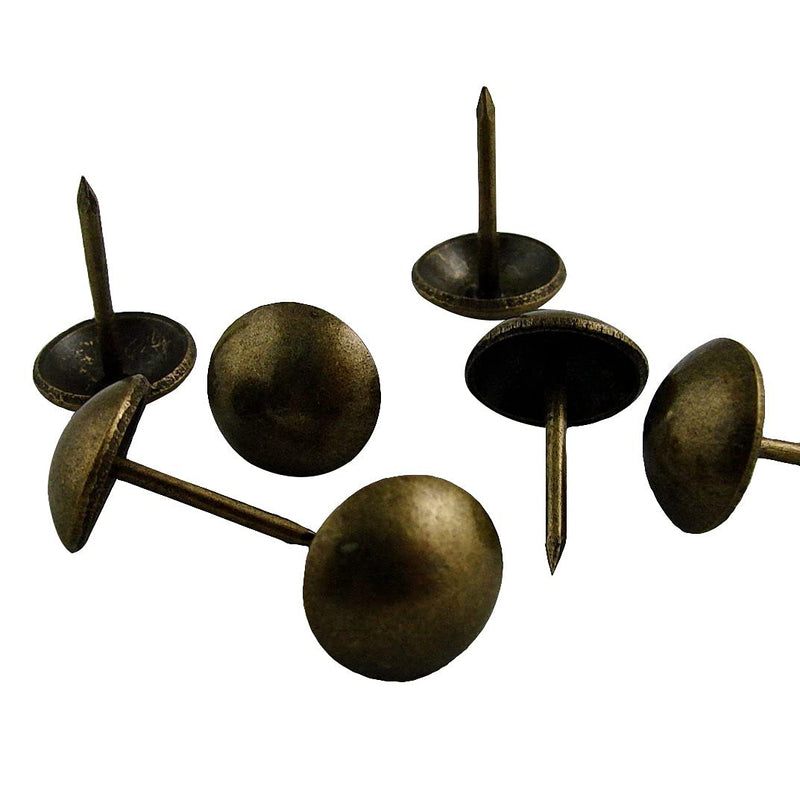 decotacks® 500 PCS Heavy Duty Antique Brass Finish Upholstery Tacks, Furniture Nails, French Natural Thumb Tack Push Pin, 7/16" Head Dia [Antique Brass, French Natural] DX0511AB500 - NewNest Australia