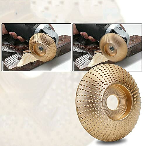 Acxico 2Pcs 100mm & 3.3'' Carbide Wood Sanding Carving Shaping Disc for Angle Grinder Grinding Wheel - NewNest Australia