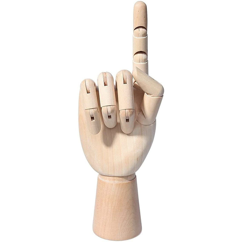 Juvale Wood Hand Model 7", Mannequin with Flexible Wooden Fingers for Drawing, Art Supplies - NewNest Australia