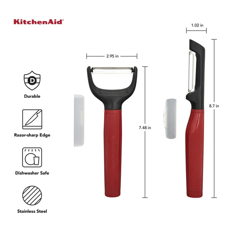 KitchenAid Universal Y and Euro Peeler Set, 2 Piece, Empire Red - NewNest Australia