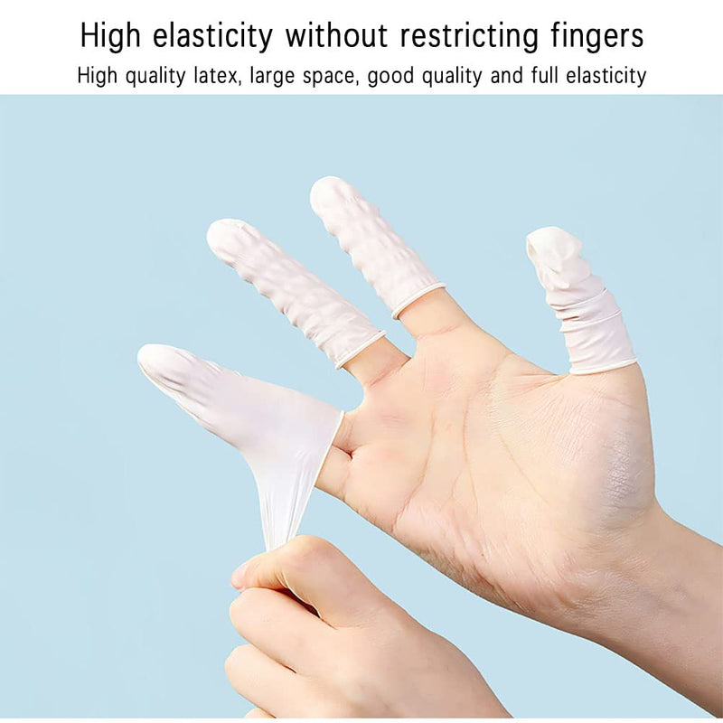 200 Count Latex Finger Cots, Disposable Fingertips Protector Finger Covers, Medium Anti Static Rubber Fingertip Protective Finger Cots for Electronic Repair, Handmade Apply - NewNest Australia