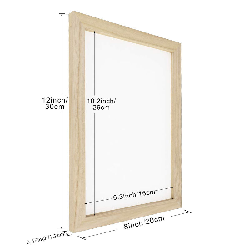 Worown 3 Size Wooden Paper Making Mould Frame Papermaking Screen for DIY Paper Craft and Dried Flower Handcraft - NewNest Australia