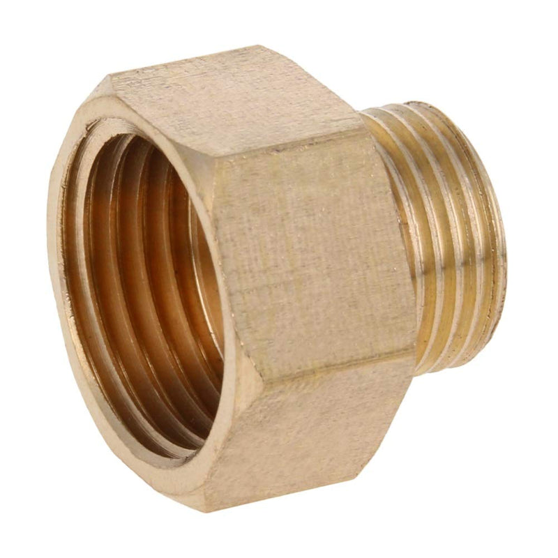 Yinpecly Brass Pipe Fitting 1/2 PT Male x 3/8 PT Female Coupling Connector for Connect Pipes Water Fuel Oil Inert Gases Brass Tone 1pcs - NewNest Australia
