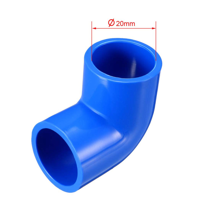 uxcell 20mm Slip 90 Degree PVC Pipe Fitting Elbow Coupling Adapter Blue 10 Pcs - NewNest Australia