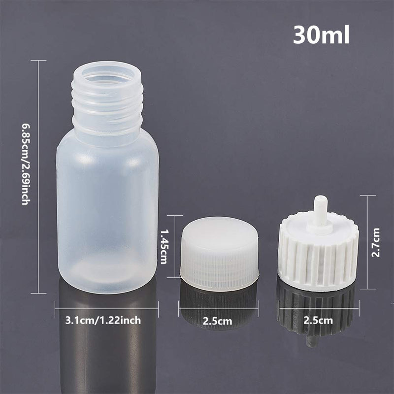 BENECREAT 6 Packs 1oz DIY Precision Tip Applicator Bottles 15PCS Stainless Steel PP Blunt Needle Tips, 6PCS Stoppers, 2PCS Syringe for Quiling Glue Work 1 Ounce 10 Bottles & 15 Needle Tips - 1 Ounce - NewNest Australia
