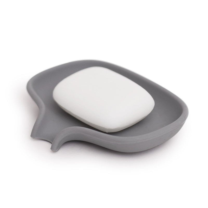 Grey Silicone Soap Bar Holder - Drip Spout Drains Excess Water - NewNest Australia