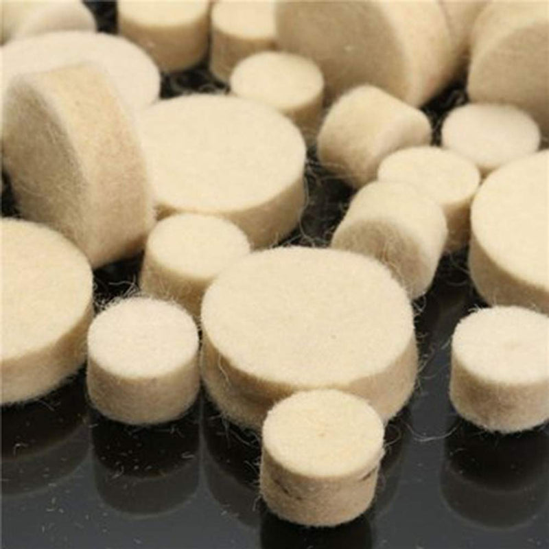 100Pcs Wool Felt polishing Head by Yesallwas，Grinding bits Grinder Head Polish Watch Jewelry Rotary Polishing Pad Buffing Wheels Polish Watch Jewelry Rotary for Dremel Rotary Tools - 1/8 Inch Shank - NewNest Australia