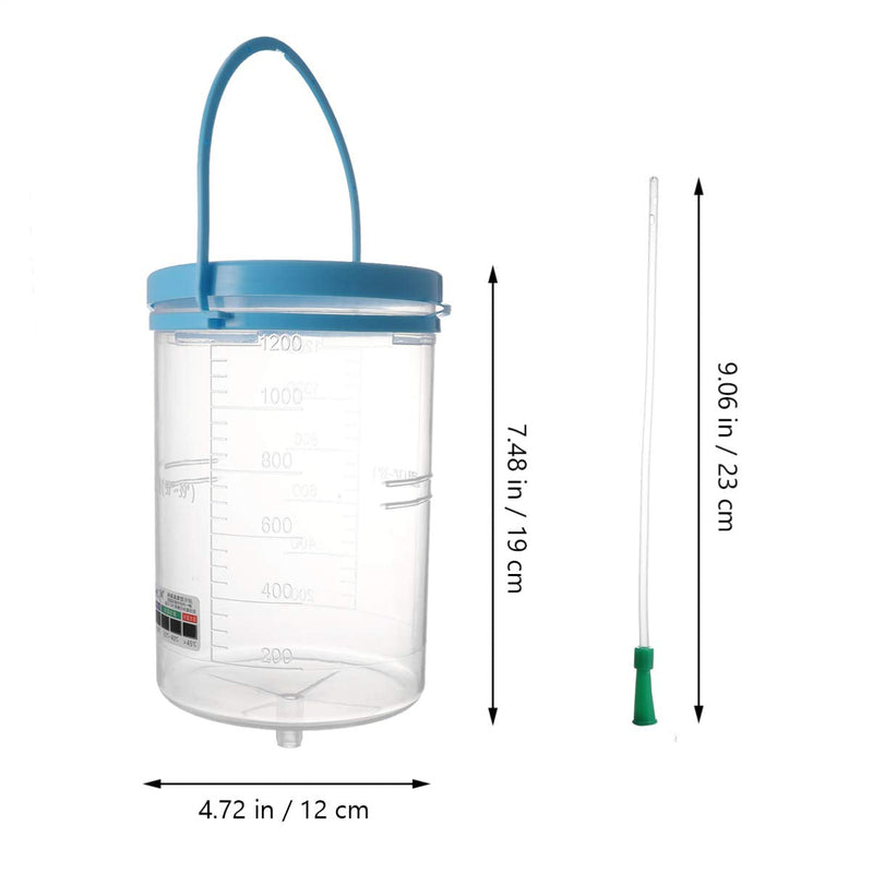 FOMIYES Enema Bucket Kit Reusable with Tube and Connector for Water Colon Coffee Cleansing Body Cleaner Unisex, Blue, 20x12cm (06LR71490S8FI) - NewNest Australia