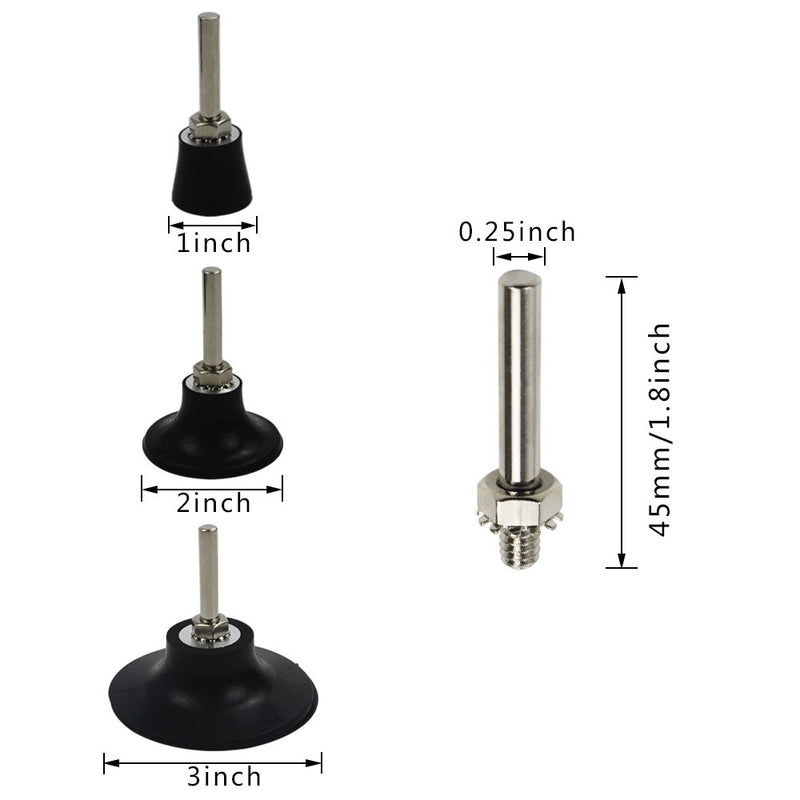 Coceca 5 Pack Roloc Disc Pad Holder, Universal Quick Replacement 2 Inches, 3 Inches and 1 inch Disc Pad Holder with a Quarter Inch Shank for Polishing Round Rotating Tools - NewNest Australia