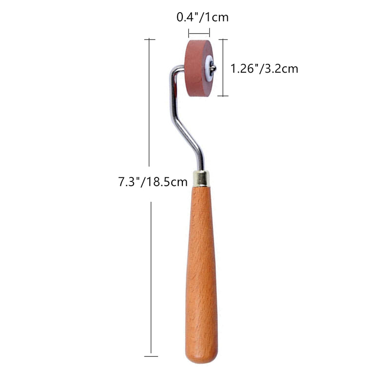 BANLTRE Rubber Brayer Roller for Printmaking, Ideal for Anti Skid Tape Construction Tools, Print,Craft Stamping Brayers for Wallpapers and Scrapbooks (0.4") 0.4" - NewNest Australia