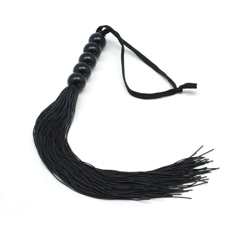 Rubber Sex Flogger Whip - SMspade Beginners Super Soft 15 Inch Flogger Whip for Sex Adult (Black) Black - NewNest Australia