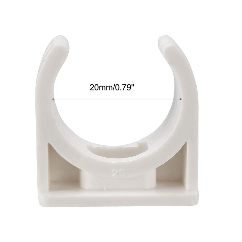 uxcell PVC Water Pipe 20mm Clamps Clips, Fit for 20mm/0.79 Inch OD TV Trays Tubing Hose Hanger Support Pex Tubing, 30Pcs - NewNest Australia
