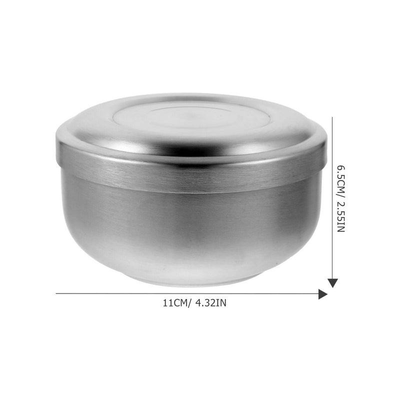 DECHOUS Stainless Steel Men Shaving Soap Bowl with Lid Useful Shaving Cream Soap Bowl Practical Mill Shaving Bowl for Home Bathroom (Silver) - NewNest Australia