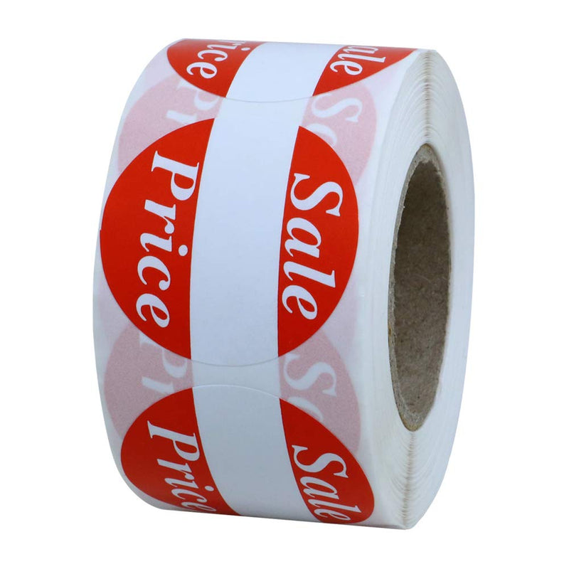 Hybsk Red"Sale Price" Labels, Discount Stickers 1.5 Inch Total 500 Labels Per Roll (1.5" Sale Price) 1.5" Sale Price - NewNest Australia