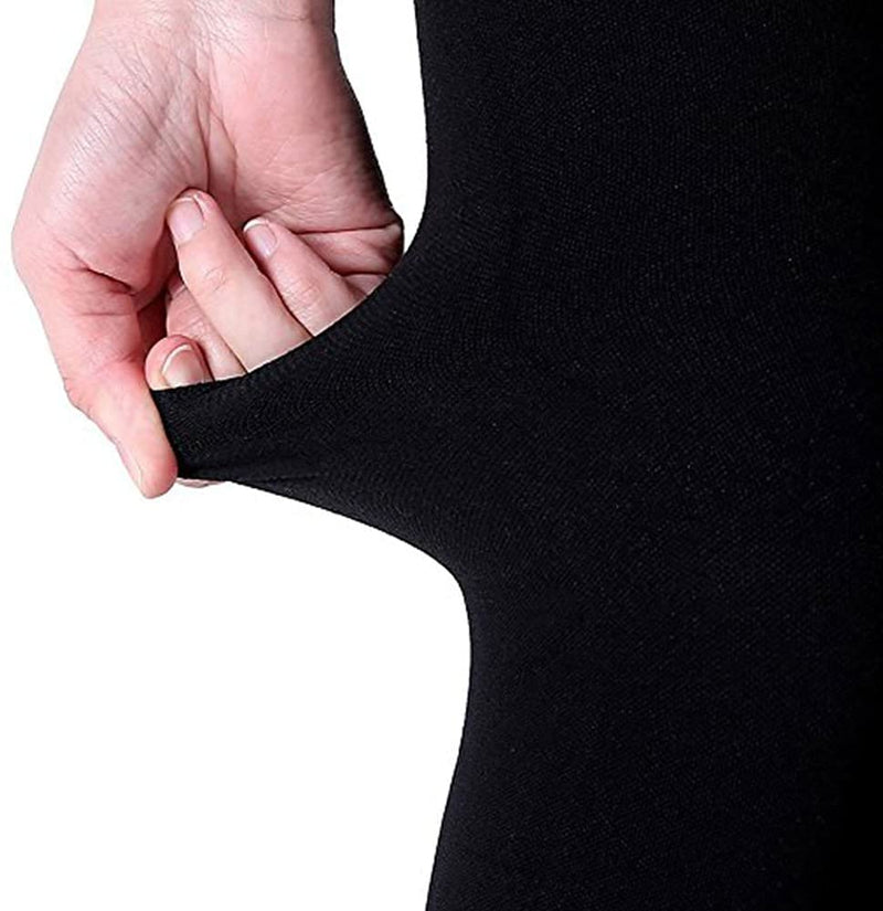 PEDIMEND Compression Thigh Highs Open Toe Stocking (1PAIR – 2PCS) - Leg Support Hose for Varicose Vein Treatment/Swollen Legs - for Men and Women (Black) 2 Count (Pack of 1) Black - NewNest Australia