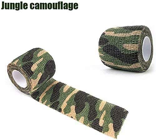 Camo Tape, 5 Rolls 5 Cm X 4.5 M Camouflage Tape Wrap, Multifunctional Self-Adhesive Protection Camouflage Tape Wrap Tactical Camo Shape Multi-Functional Non-Woven Fabric Stealth Tape Stretch Bandage - NewNest Australia