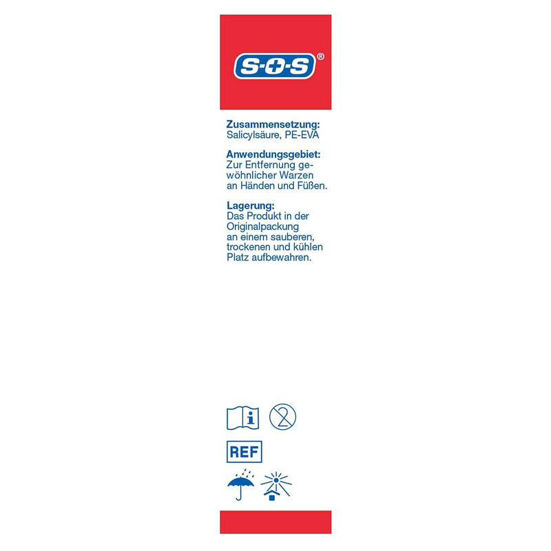 SOS Warzen-Ex plaster - wart plaster for removing common warts on the hand and foot - waterproof - for children aged 6 and over - 2 x 24 plasters - NewNest Australia