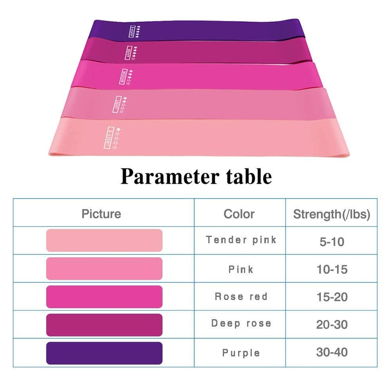 Premium Latex Resistance Bands Stretch Exercise Band Ankle Weights Workout Fitness Gym Yoga Pilates Strength Training Bands for Legs and Glutes with Gliding Discs [Set of 5 Bands] - NewNest Australia