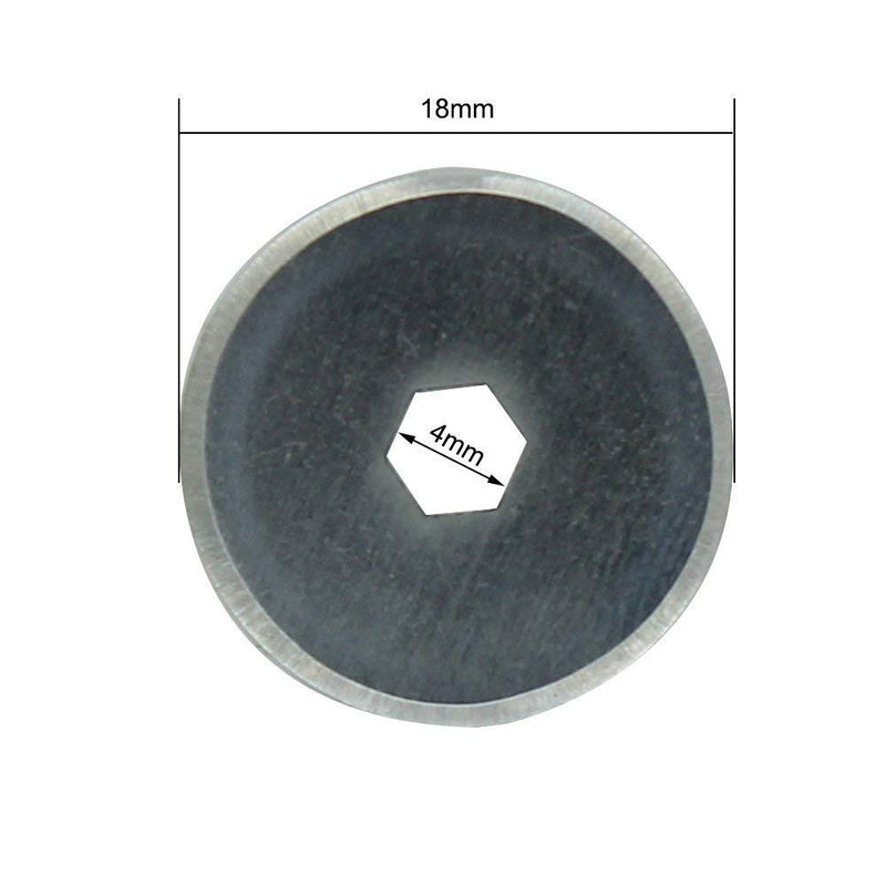 AUTOTOOLHOME 18mm Rotary Cutter Blades 10 Pack Replacement Rotary Blades Cutting Fabric Paper Quilting Scrapbooking Sewing Patchwork Tool - NewNest Australia