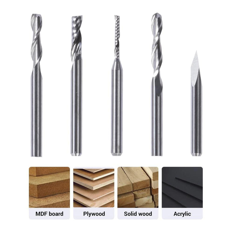 Snapmaker CNC Bits (5 Bits) - NewNest Australia