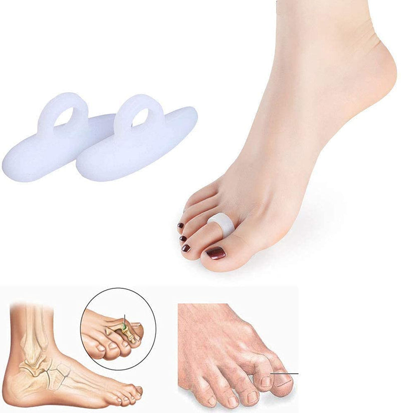 PEDIMEND Silicone Gel Single Loop Hammer Toe Straightener (2PAIR - 4PCS) | Hammered, Claw Curling, Mallet or Hammertoes | Improves Balance & Foot Strength | Unisex | Foot Care - NewNest Australia