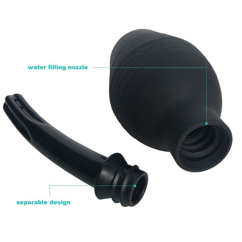 Abyclean Anal Douche Enema Bulb Vaginal Douche Enema Cleaner for Women’s or Man’s Health (310ml Black) 310ml - NewNest Australia