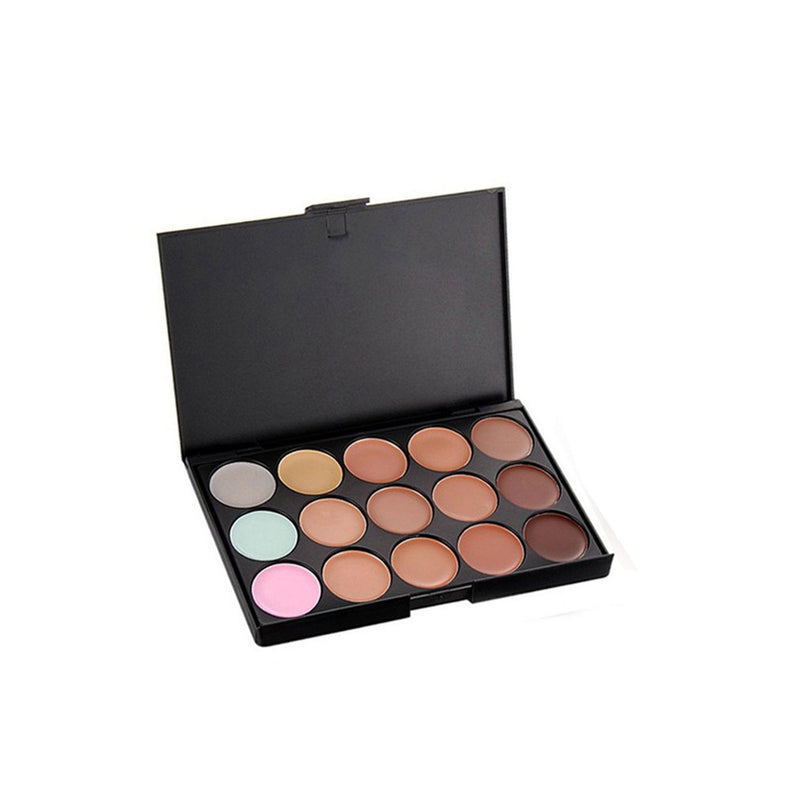 FantasyDay® Professional 15 Colours Cream Concealer Camouflage Makeup Palette Contouring Kit + 24 Pcs Makeup Brushes + 1 Sponge Puff - Ideal for Professional and Daily Use - NewNest Australia