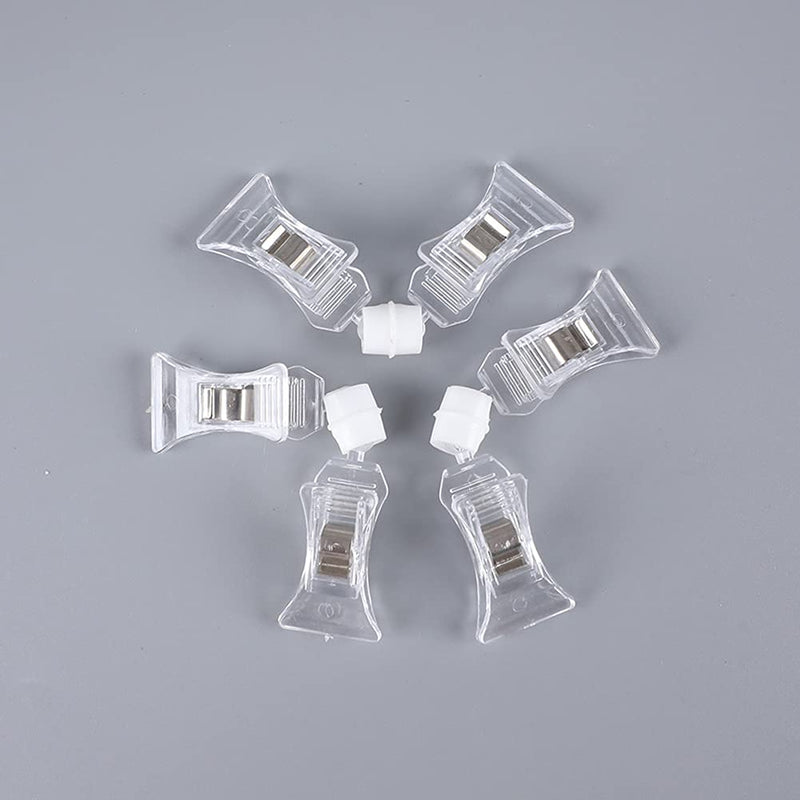 10pcs Clear Sign Clips Plastic Rotatable Double Clip Merchandise Sign Display Mini Clip Tag Holders for Business Cards Price Label Tag - NewNest Australia
