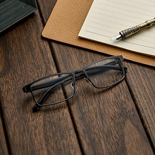 EgBert Fashion Black Nearsighted Glasses Metal Full Frame Myopia Glasses - -3.5 - NewNest Australia