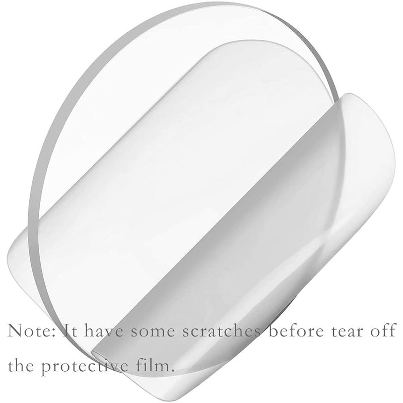 10 Pieces Clear Circle Acrylic Sheet, 1/8" Thickness, 4 Inch Plexiglass Circle Acrylic Disc Transparent Round Acrylic Blank Sign for Name Cards, Cricut Cutting, Painting and DIY Projects - NewNest Australia