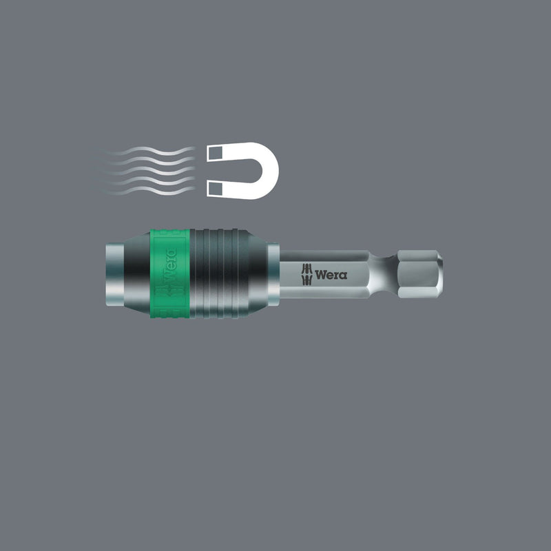 Wera - 5052502001 889/4/1 K Rapidaptor Universal Bit Holder for 1/4" Hex Drives, 2" Long 50mm - NewNest Australia