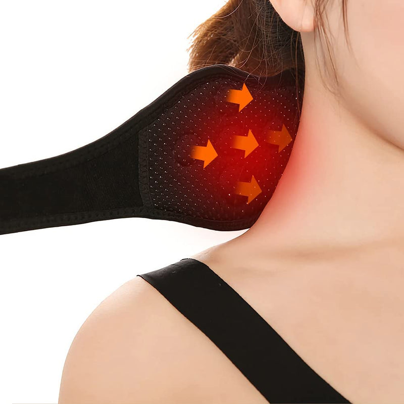 Magnetic Neck Brace Self-Warming Adjustable Neck Support With Velcro Fastener Neck Support Breathable Cervical Therapy Neck Wrap For Neck Injury Pain Stiffness Cervical Spine - NewNest Australia