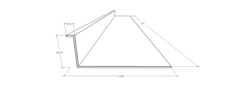 Beam Lighting 21” L-Shape Under Cabinet Light Cover Replacement | White Ribbed Acrylic Diffuser | 20-7/8” Length x 2-7/8” Width x 1” Height (Please Check The Size is Correct Before Ordering) - NewNest Australia