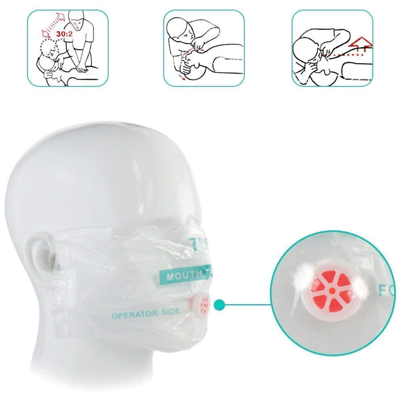 KONGDY 10pcs CPR Face Shield Keychain Mask with One-Way Valve Breathing Barrier … 10 - NewNest Australia
