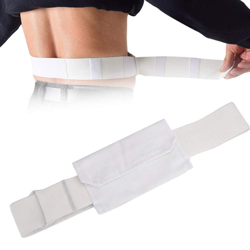 Peritoneal Holder Belt, Dialysis Catheter Belt Patient Adjustable Peritoneal Tube Protection Belt with Bag Tube Covers Peg Tube Gastrostomy Catheter Pd Dialysis Belt Pads Drainage(White) White - NewNest Australia