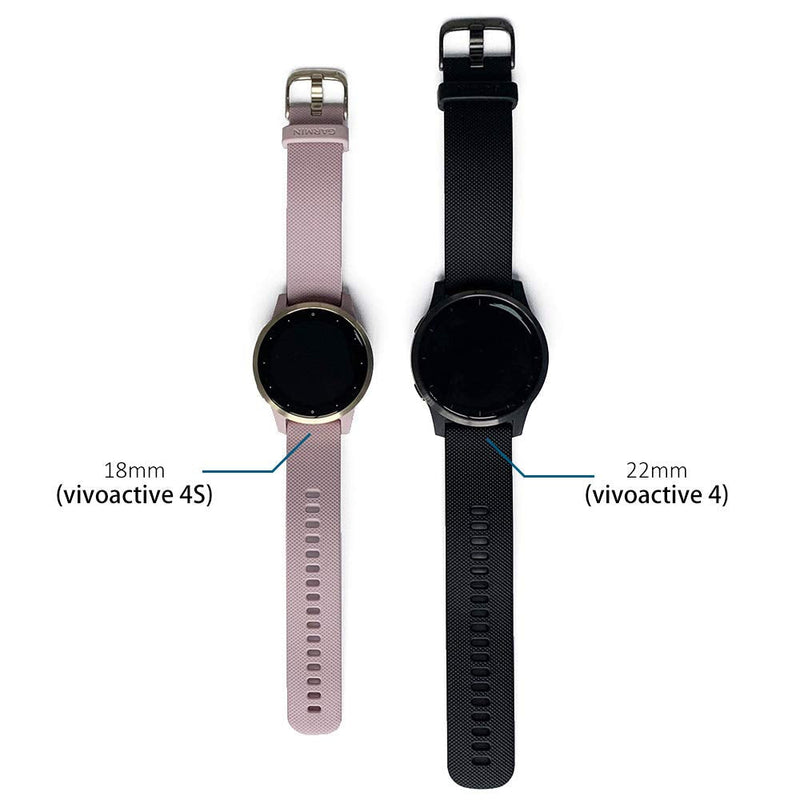Leiou Woven Metal Strap Compatible with Garmin vivoactive 4 Band for Men Replacement with Quick Release Pins 22mm Quick Release 22mm Black (Style-1) - NewNest Australia