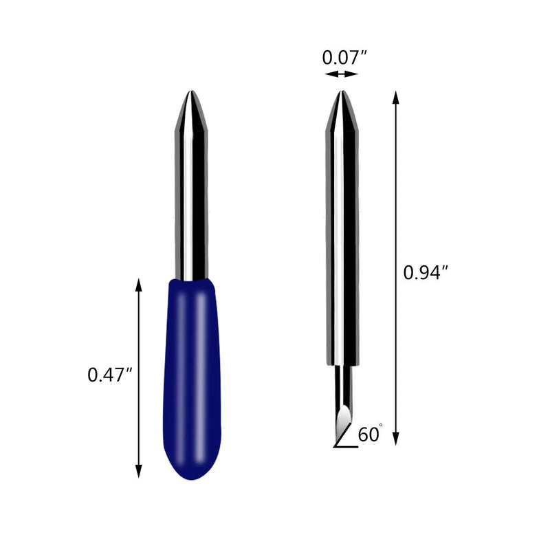 30 Pcs Replacement Blades for Explore Air 2 60 Degree Cutting Plotter Blade Vinyl Cutter Machines Blades Blade for Maker Expression Deep Cutting Blade (Blue) Blue - NewNest Australia